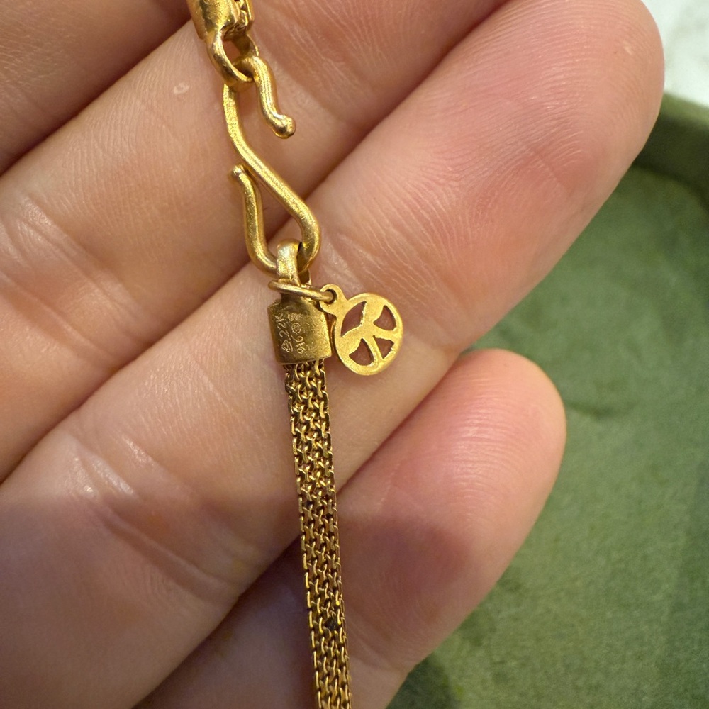 22k GOLD Vintage (916) Mesh Chain Necklace S-hook Clasp 20” - Picture 4 of 5
